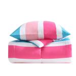 Nautica Kids - Comforter Set, Super Soft Toddler Coastal Bedding Set with Matching Shams & Throw Pillow, Ideal Girl Room Essentials (Cru Stripe Pink, Full/Queen)