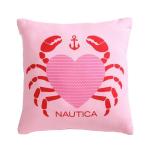 Nautica Kids - Comforter Set, Super Soft Toddler Coastal Bedding Set with Matching Shams & Throw Pillow, Ideal Girl Room Essentials (Cru Stripe Pink, Full/Queen)
