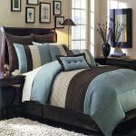 sheetsnthings Hudson Microfiber Full Size 12PC Bed in a Bag (Comforter Set and Sheet Set) Aqua Blue