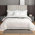eBeddy Linens Luxury Duvet Cover Super King Size 108x98 Inch 100% Long-Staple Egyptian Cotton Soft and Breathable 1 Pieces Comforter Cover with Zipper Closure & Corner Ties, White Solid