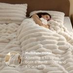 Bedsure Faux Fur Duvet Cover King Size - Beige Fluffy Duvet Cover Set, Soft and Cozy Shaggy Bedding Comforter Cover, Winter Warm Luxury Fuzzy Bed Set 3 Pieces, 1 King Duvet Cover and 2 Pillowcases
