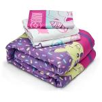 Northwest Pokemon Twin Sized Bed in a Bag Set, Piachu and Eevee, Anime Bedding for Kids Boys Girls, Light and Sweet