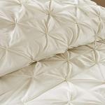 Madison Park Essentials Room in a Bag Faux Silk Comforter Set - Luxe Diamond Tufting All Season Bedding, Matching Curtains, Decorative Pillows, Ivory King(104"x92") 24 Piece