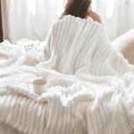 Bedsure GentleSoft King Size Blanket for Bed - Cozy Soft Blankets for Women, Cute Large Bedding Fleece Throws for Girls, Off White, 108x90 Inches