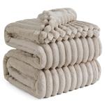 Bedsure GentleSoft King Size Blanket for Bed - Cozy Soft Blankets for Women, Cute Large Fleece Throws for Girls, Linen, 108x90 Inches