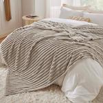 Bedsure GentleSoft King Size Blanket for Bed - Cozy Soft Blankets for Women, Cute Large Fleece Throws for Girls, Linen, 108x90 Inches