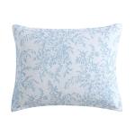Laura Ashley - Queen Comforter Set, Soft & Reversible Cotton Floral Bedding with a Medium Weight Feel, 3 Piece Bed Set with Matching Pillowcases (Bedford Blue)