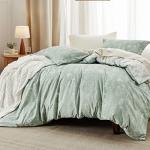 Bedsure Full Comforter Set - Sage Green Bed Set, 3 Pieces Cute Floral Bedding, 1 Soft Reversible Botanical Flowers Comforter and 2 Pillow Shams