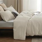 Bedsure Duvet Cover Queen Size - Soft Double Brushed Bedding Set for Kids & Adults, Zipper Closure, 3 Pieces, Includes 1 Duvet Cover (90"x90") & 2 Pillow Shams, NO Comforter, Linen