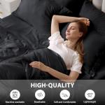 Velorose Queen Comforter Set Black - Bed in a Bag Queen Size 7 Pieces, Soft Bedding Set for All Seasons, Premium Queen Comforter Set with Comforter, Sheets, Pillowcases & Shams