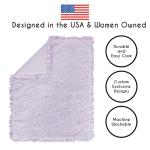 Sweet Jojo Designs 4-Piece Baby Crib Bedding Set (Purple Lavendar Floral Rose) for Girls, Infants/Nursery incl. Blanket, Fitted Sheet, Skirt, Diaper Stacker (Elegant, Princess, Luxury, Ruffle Roses)