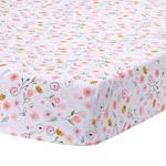 Lambs & Ivy Little Garden 3-Piece Embroidered Floral Baby Crib Bedding Set