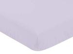 Sweet Jojo Designs 4-Piece Baby Crib Bedding Set (Purple Lavendar Floral Rose) for Girls, Infants/Nursery incl. Blanket, Fitted Sheet, Skirt, Diaper Stacker (Elegant, Princess, Luxury, Ruffle Roses)