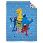 Sesame Street Come and Play, Elmo, Big Bird, Cookie Monster, Grover, and Oscar The Grouch 4 Piece Toddler Bed Set - Comforter, Fitted Bottom Sheet, Flat Top Sheet, and Reversible Pillowcase