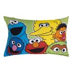 Sesame Street Come and Play, Elmo, Big Bird, Cookie Monster, Grover, and Oscar The Grouch 4 Piece Toddler Bed Set - Comforter, Fitted Bottom Sheet, Flat Top Sheet, and Reversible Pillowcase