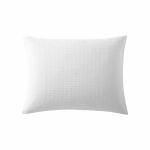 Vera Wang - King Duvet Cover Set, Soft Cotton Bedding with Matching Pillowcases, Button Closure & Inner Corner Ties, 3 Piece Bed Set (Waffle Pique White)