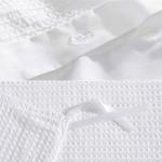 Vera Wang - King Duvet Cover Set, Soft Cotton Bedding with Matching Pillowcases, Button Closure & Inner Corner Ties, 3 Piece Bed Set (Waffle Pique White)