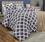 Utopia Bedding Queen Comforter Set Grey, Printed Comforters Queen Size, 3 Piece Lightweight All Season Down Alternative Bedding Set with 1 Comforter (88 x 88 in) and 2 Pillow Shams (20 x 26 in)