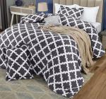 Utopia Bedding Queen Comforter Set Grey, Printed Comforters Queen Size, 3 Piece Lightweight All Season Down Alternative Bedding Set with 1 Comforter (88 x 88 in) and 2 Pillow Shams (20 x 26 in)