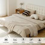 lifein Throw Blanket for Couch, Soft Boho Decor Bed Throw,Cozy White Chenille Knitted Small Farmhouse Lightweight Throw(White/Cream,50 * 60")