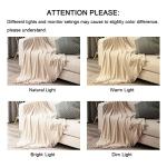 lifein Throw Blanket for Couch, Soft Boho Decor Bed Throw,Cozy White Chenille Knitted Small Farmhouse Lightweight Throw(White/Cream,50 * 60")