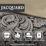 Madison Park Aubrey Cozy Comforter Set, Faux Silk Jacquard Paisley Design - All Season Down Alternative Bedding with Cotton Bed Sheets, Bed Skirt & Toss Pillows, King Black 12 Piece