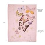 Lambs & Ivy Butterfly Dreams Pink/Gold 3-Piece Nursery Baby Crib Bedding Set