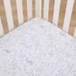 Disney Finding Nemo Cutest Little Catch Light Blue, Orange, and Navy 3 Piece Nursery Mini Crib Bedding Set - Comforter, and Two Fitted Mini Crib Sheets