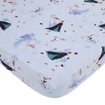 Disney Frozen Winter Cheer Lavender, Aqua, Green and White, Anna, Elsa, and Olaf 4 Piece Toddler Bed Set - Comforter, Fitted Bottom Sheet, Flat Top Sheet, and Reversible Pillowcase