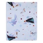 Disney Frozen Winter Cheer Lavender, Aqua, Green and White, Anna, Elsa, and Olaf 4 Piece Toddler Bed Set - Comforter, Fitted Bottom Sheet, Flat Top Sheet, and Reversible Pillowcase