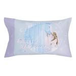 Disney Frozen Winter Cheer Lavender, Aqua, Green and White, Anna, Elsa, and Olaf 4 Piece Toddler Bed Set - Comforter, Fitted Bottom Sheet, Flat Top Sheet, and Reversible Pillowcase