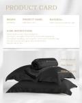 Luxury 100% Silk Queen Bed Sheet Set - Black