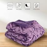 LUX Décor 5-Piece Queen Comforter Set, Paisley Purple