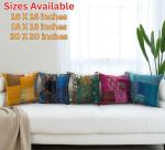 Boho Silk Patchwork Pillow Covers Set of 5