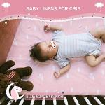 UOMNY 3-Piece Pink Crib Bedding Set for Girls