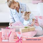 UOMNY 3-Piece Pink Crib Bedding Set for Girls