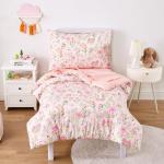 Floral Toddler Bedding Set with Comforter and Sheets