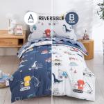 Dinosaur Cars Toddler Bedding Set - 4 Pieces