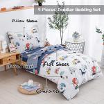 Dinosaur Cars Toddler Bedding Set - 4 Pieces
