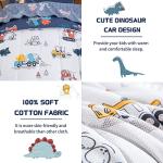 Dinosaur Cars Toddler Bedding Set - 4 Pieces