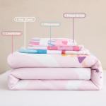4-Piece Pink Castle Fairy Tale Toddler Bedding Set