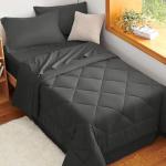 CozyLux Twin XL 5-Piece Comforter Set - Dark Grey