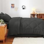 CozyLux Twin XL 5-Piece Comforter Set - Dark Grey