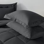 CozyLux Twin XL 5-Piece Comforter Set - Dark Grey