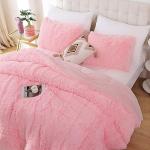 Smoofy Pink Fluffy Queen Comforter Set