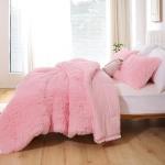 Smoofy Pink Fluffy Queen Comforter Set