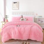 Smoofy Pink Fluffy Queen Comforter Set
