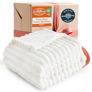 Bedsure GentleSoft Twin Blanket - Cozy Off White