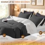 Gray Sherpa Queen Comforter Set - 3 Pieces