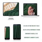 Green Plush Throw Blanket with 3D Jacquard Design